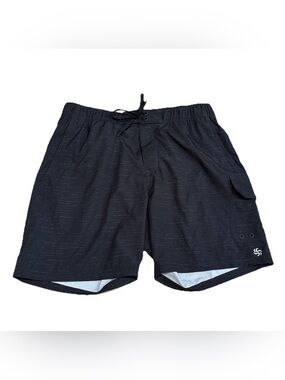 Sol Borne Men’s Swim Trunks Size Large Black Pockets